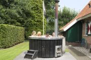 Genieten in de hot tub bij het vakantiehuis