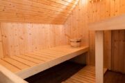 Sauna in het vakantiehuis op de Veluwe